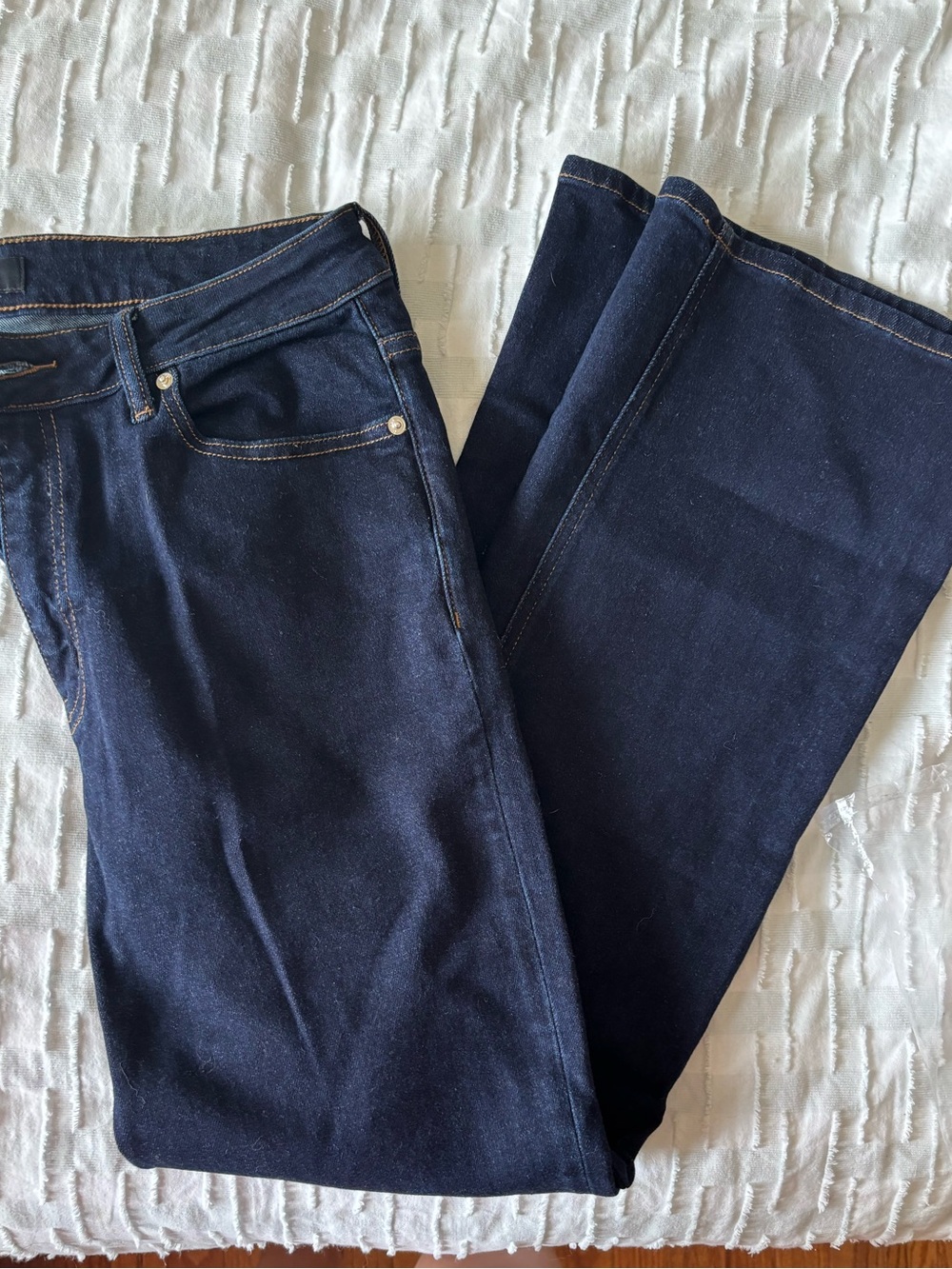 Quince Women's Dark Indigo Bootcut Jeans